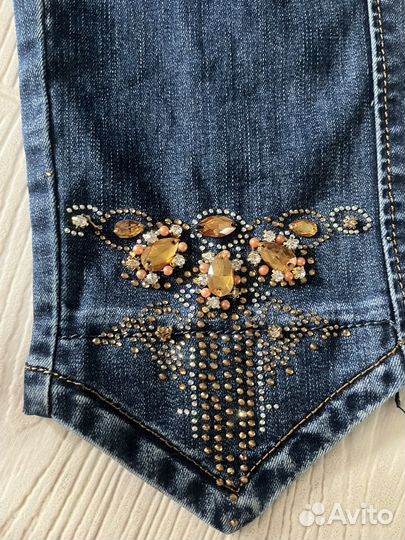 Джинсы женские со стразами