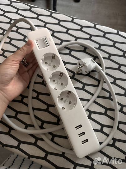 Сетевой фильтр Xiaomi Mi Power Strip Global 3xUSB
