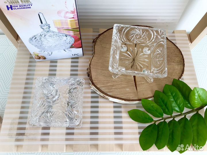 Ваза с крышкой / сахарница / конфетница новая