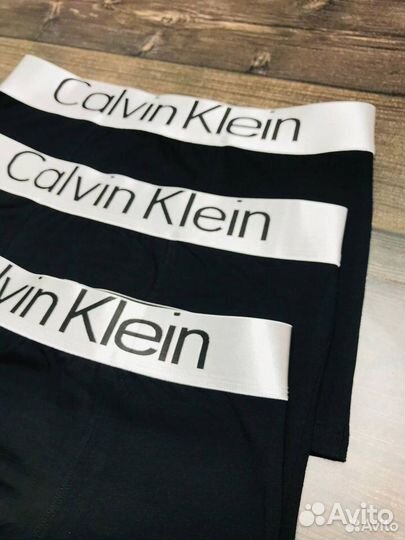 Трусы мужские боксеры черные calvin klein