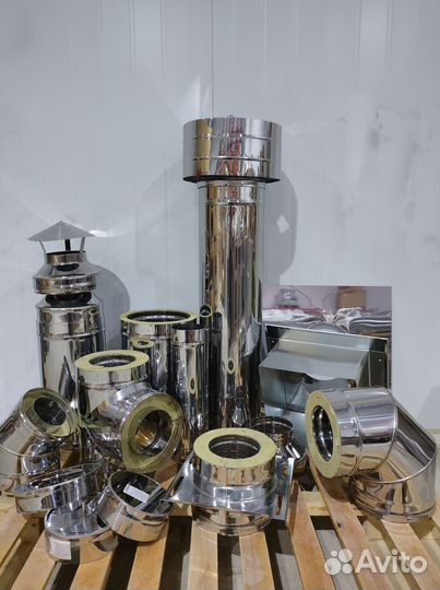 Дымоход 4 м Комплект Прямой Диаметр 180х250