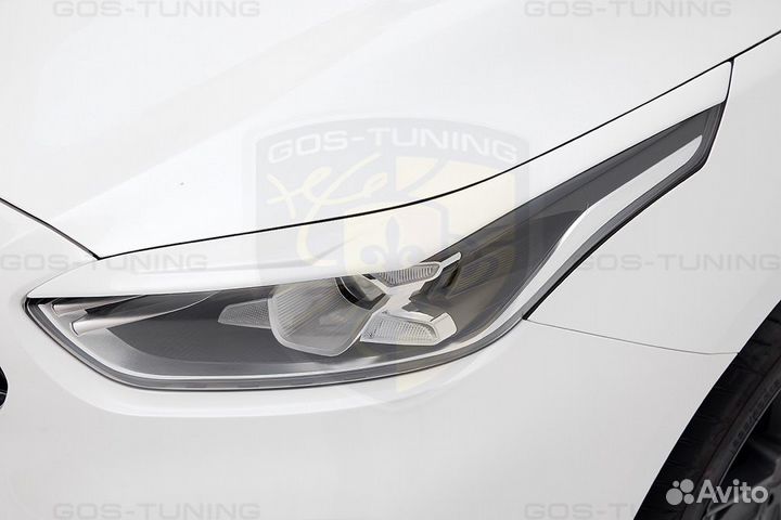 Реснички накладки на фары Киа Церато 4 широкие