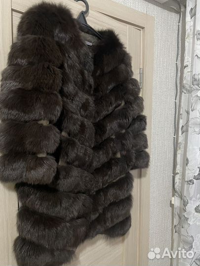 Шуба натуральная песец