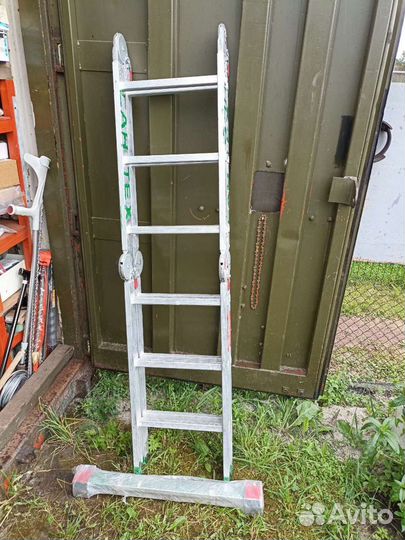 Лестница раздвижная и трансформер алюминиевая бу
