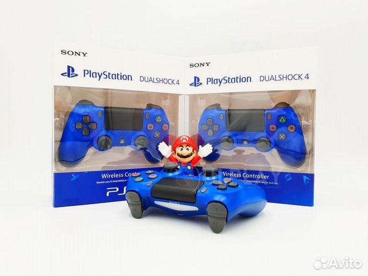 Новый джойстик PS4 Ver.2 Wave Blue v2 (CUH-zct2e)
