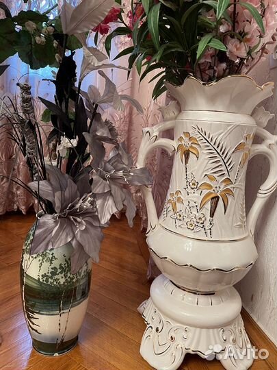 Вазы наполные стекло, фарфор