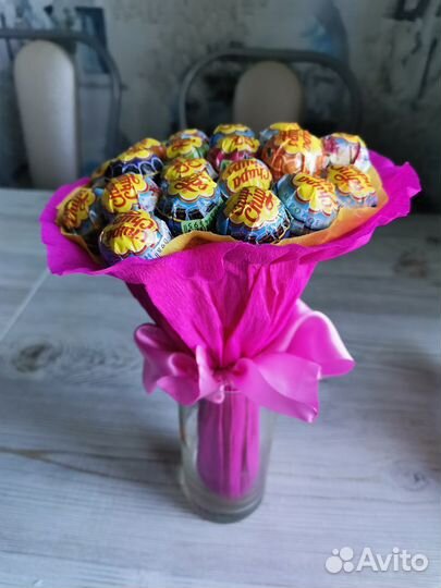 Сладкие букеты из чупа-чупса