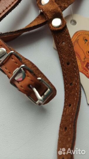 Шлейка кожаная для мелких пород