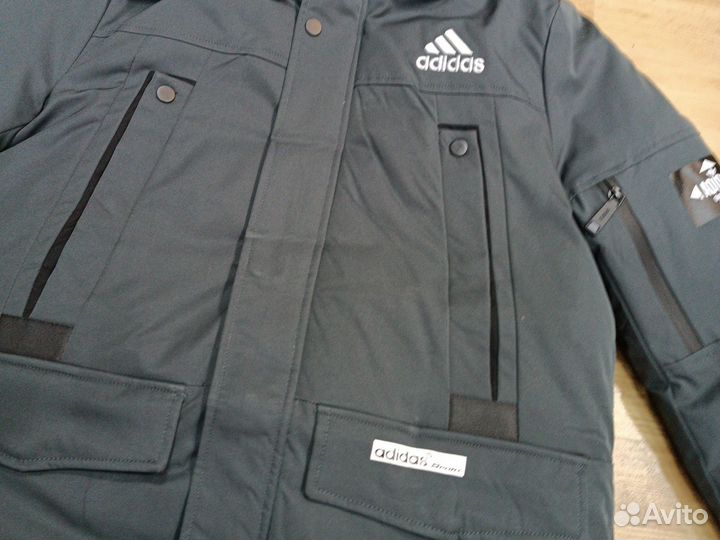 Парка куртка зимняя Adidas grey