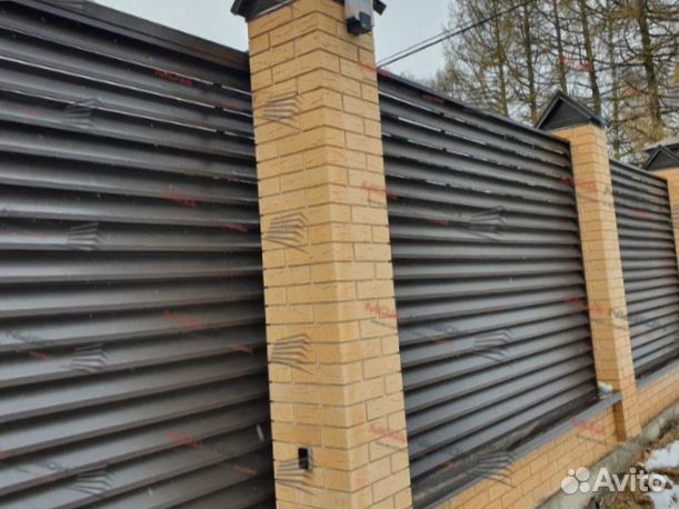 Забор жалюзи из металла