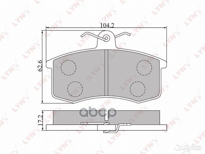 Колодки тормозные дисковые BD-4605 lynxauto