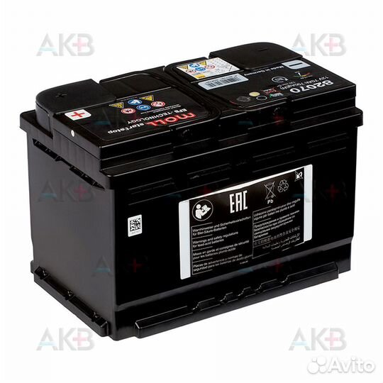 Аккумулятор автомобильный Moll EFB 70R Start-Stop