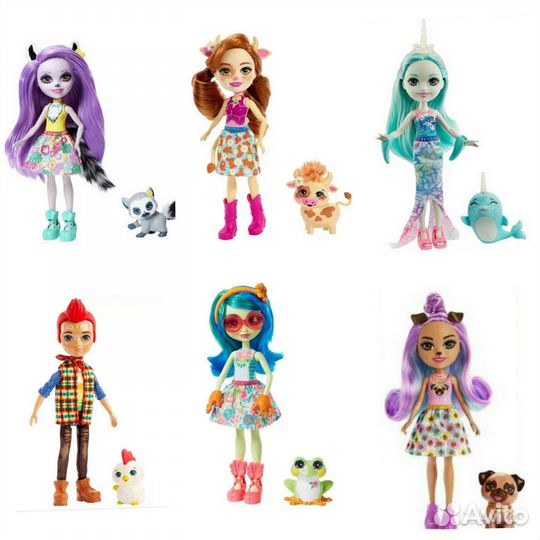 Куклы Enchantimals с питомцами новые