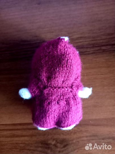 Уточка Лалафанфан, 9 см вязаная, с комбинезоном