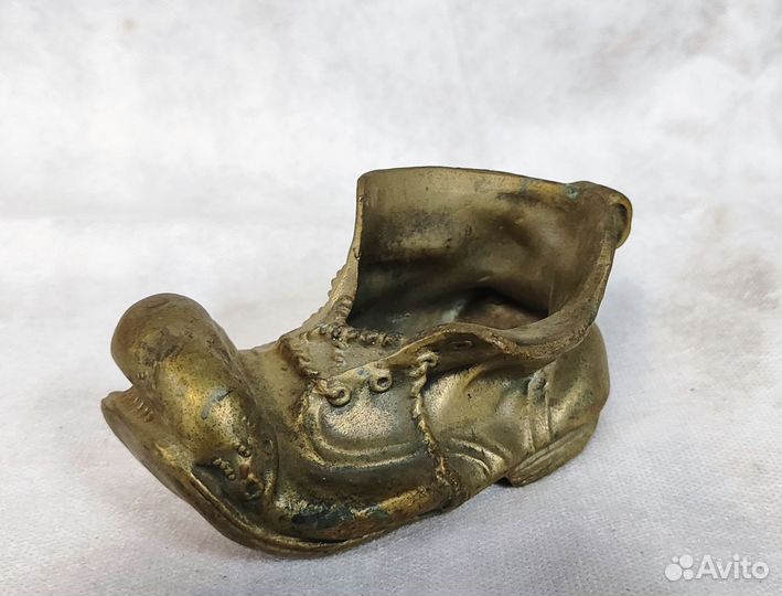Пепельница СССР. Старый башмак. Бронза