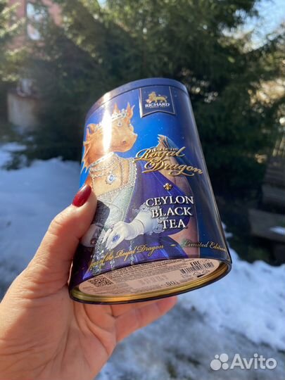 Жестяная коробка от чая банка