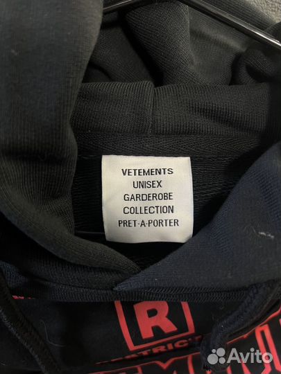 Vetements Hardcore Red Patch Худи