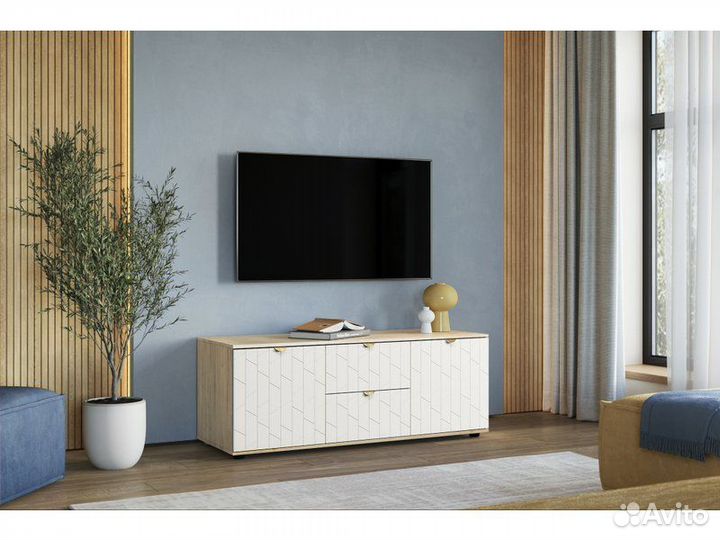 Тв-тумба Монблан-1 Angle Milk