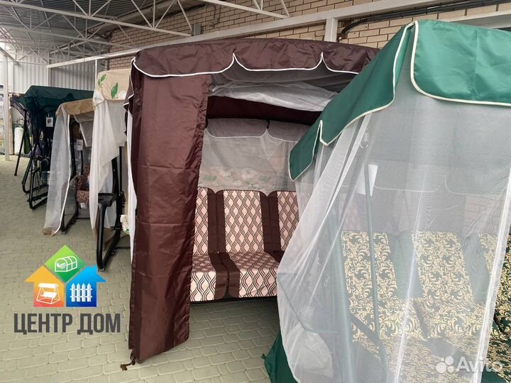 Качели садовые 4х местные