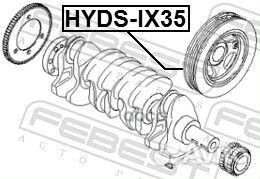 Шкив коленвала hyds-IX35 Febest