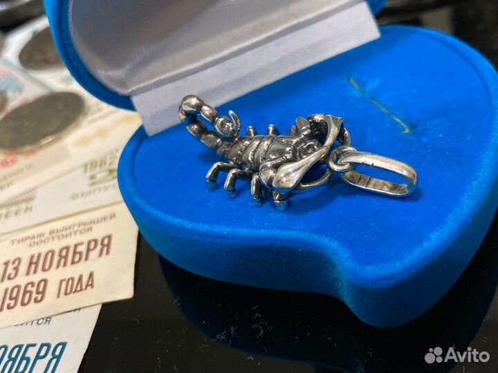 Подвеска серебро 925 Скорпион