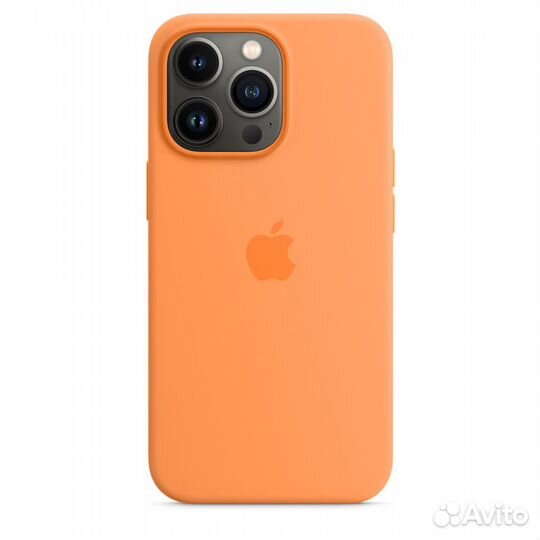 Силиконовый чехол для iPhone 14 Pro (оранжевый)