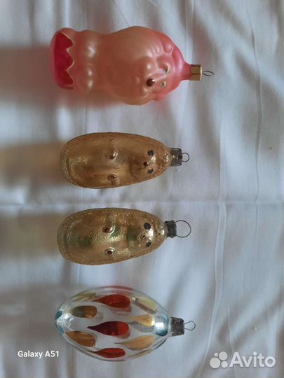 Новогодние игрушки СССР, стекло