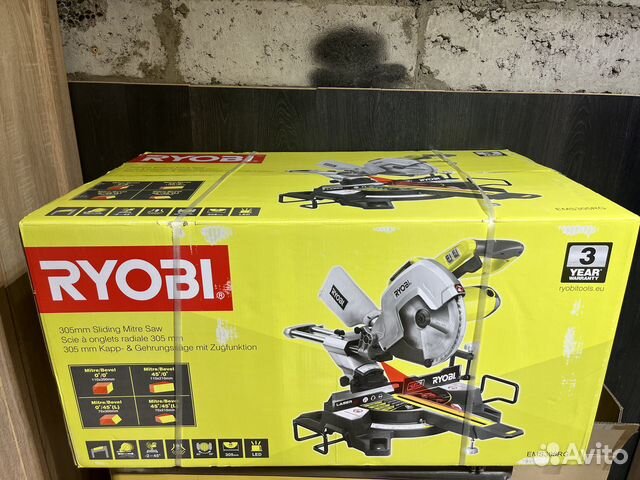 Торцовочная пила с протяжкой Ryobi EMS305RG Новая купить в Балашихе ...
