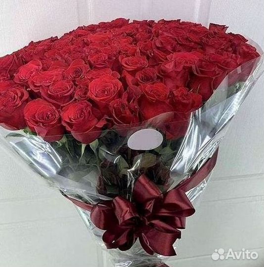 Розы высокие Доставка цветов