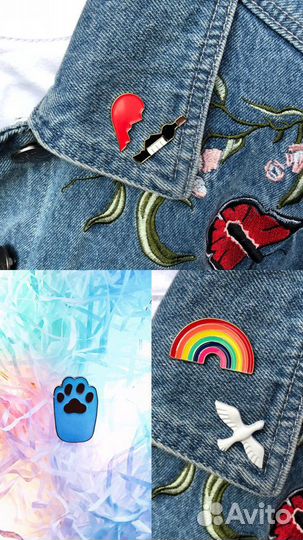 Пакет металлических пинов, значков