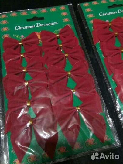 Новогодние бантики для украшения