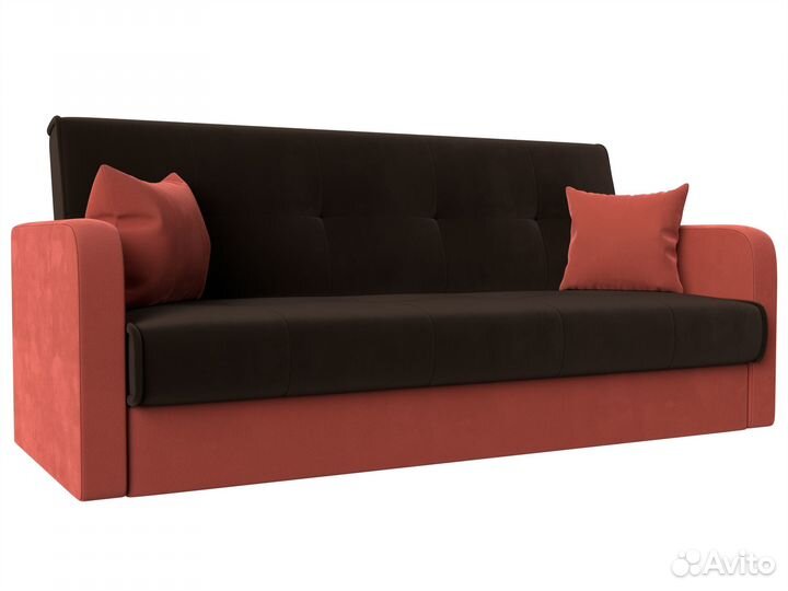 Диван книжка Надежда Коричневый Коралловый