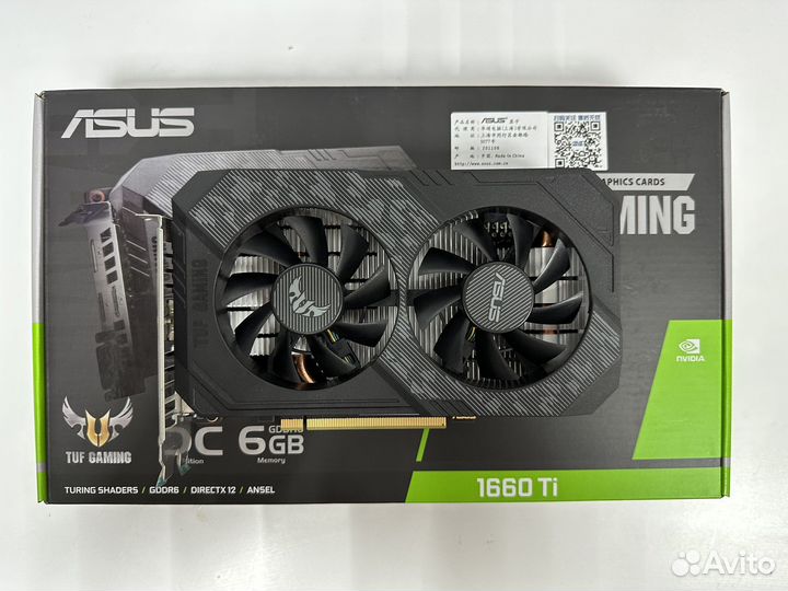 Видеокарта GTX 1660 Ti 6GB OC TUF Gaming