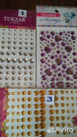 Наклейки - стразы акриловые