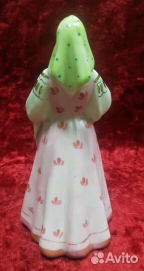 Статуэтка Хлеб - Соль, Девушка с караваем, Дулево