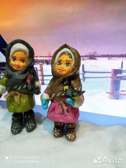 Ватные елочные игрушки