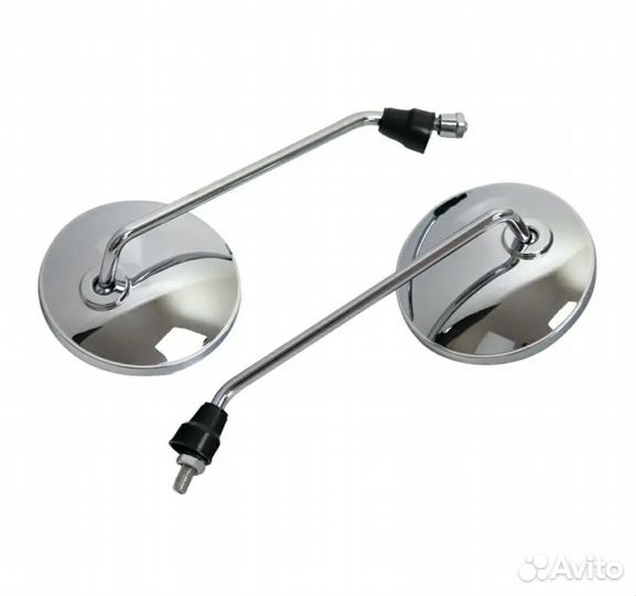 Зеркала хром заднего вида (8мм) для скутера