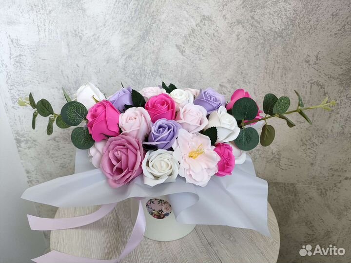 Букет из мыльных роз