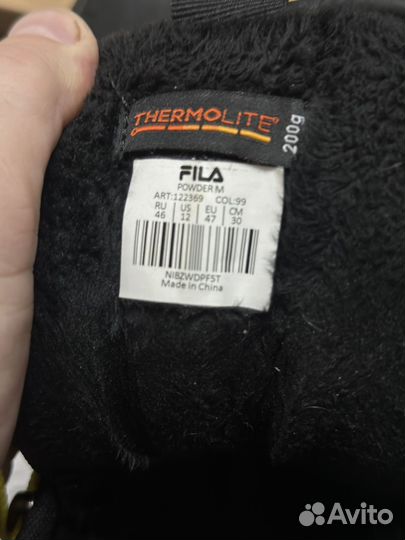 Мужские зимние кроссовки Fila