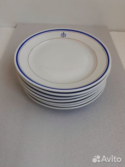Тарелка фарфоровая вмф Дулево СССР