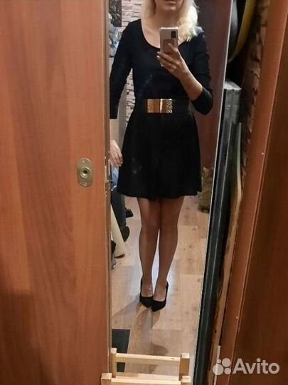 Платье чёрное 46