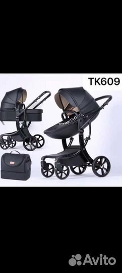 Коляска 2 в 1 эко кожа