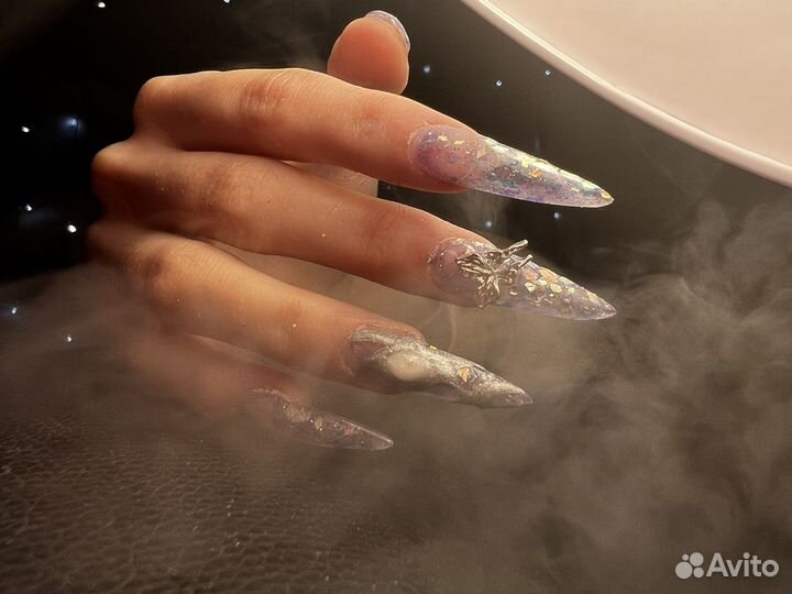 Маникюр наращивание ногтей