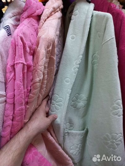 Халат махровый цвет мята 50-52