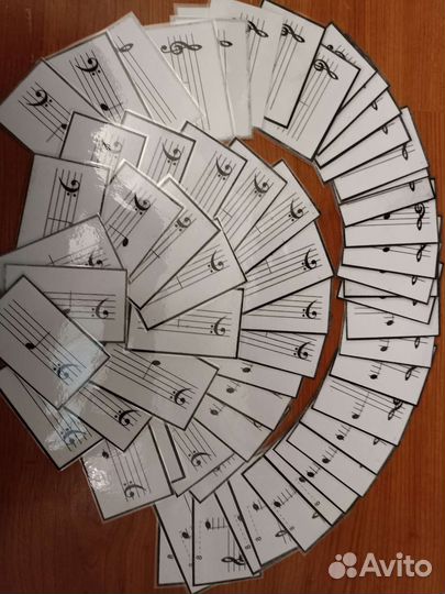 Карточки для изучения нот