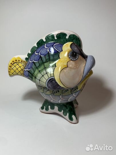 Шкатулка рыба майолика