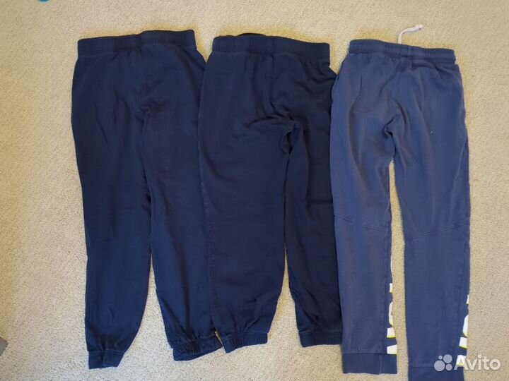 Спортивные штаны для мальчика 134-140, 3 штуки