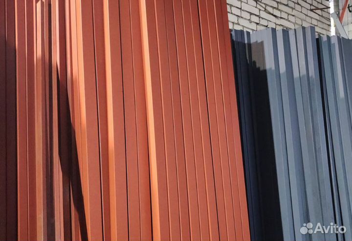 Столбы для забора металлические, профлист, лаги