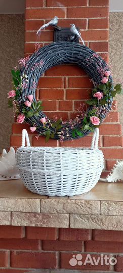 Корзина плетеная из ротанга