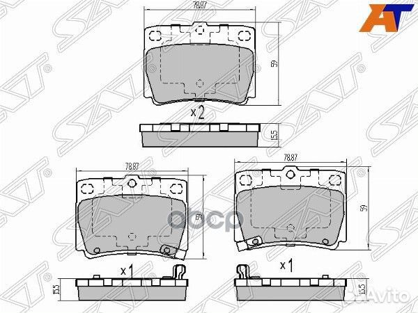Колодки тормозные зад mitsubishi pajero sport 0